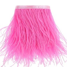 Orlo con frange in piume di