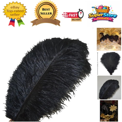 Piume struzzo nero - 10,